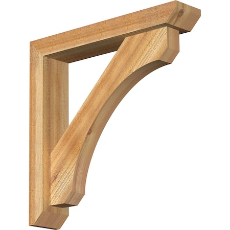 Ekena Millwork Legacy Slat Rough Sawn Bracket w/ Offset Brace, Western Red Cedar, 4"W x 20"D x 20"H BKT0402X20X20LEC06RWR